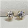 Image 1 : 14K YELLOW GOLD CUBIC ZIRCONIA EARRINGS