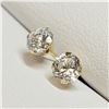 Image 2 : 14K YELLOW GOLD CUBIC ZIRCONIA EARRINGS