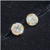 Image 5 : 14K YELLOW GOLD CUBIC ZIRCONIA EARRINGS