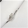 Image 3 : 10K WHITE GOLD DIAMOND (S-I, H-I)(0.21CT) RING
