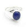 Image 1 : SILVER LAPIS(4.35CT)  RHODIUM PLATED MENS RING
