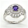Image 1 : SILVER AMETHYST CZ(1.8CT) RHODIUM PLATED RING