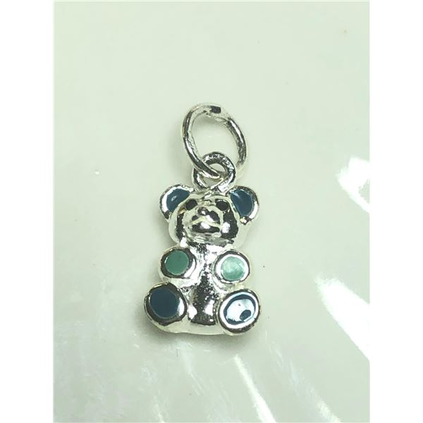 SILVER CUTE BEAR  PENDANT