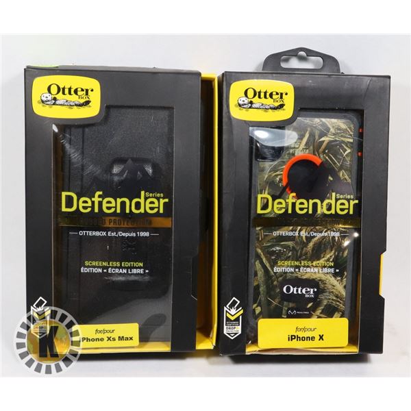 LOT OF TWO NEW IPHONE X OTTER HEAVY DUTY CASES