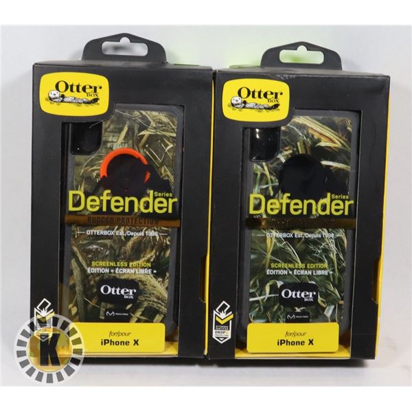 LOT OF TWO NEW IPHONE X OTTER HEAVY DUTY CASES