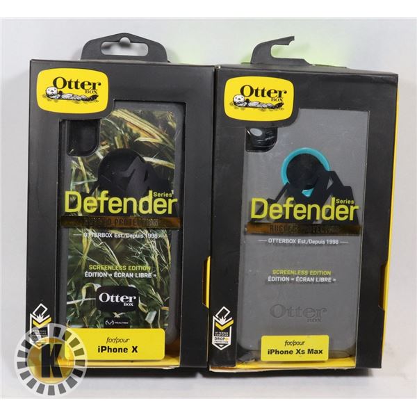 LOT OF TWO NEW IPHONE X OTTER HEAVY DUTY CASES