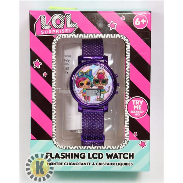 L.O.L. SURPRISE! FLASHING LCD WATCH