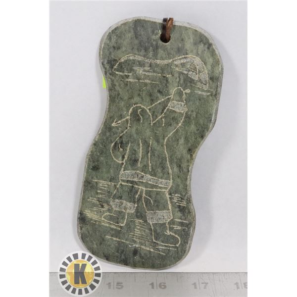 INUIT SOAPSTONE CARVING - ARTIST SIGNED
