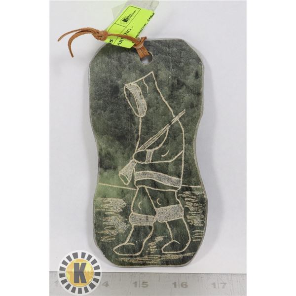 INUIT SOAPSTONE CARVING - ARTIST SIGNED