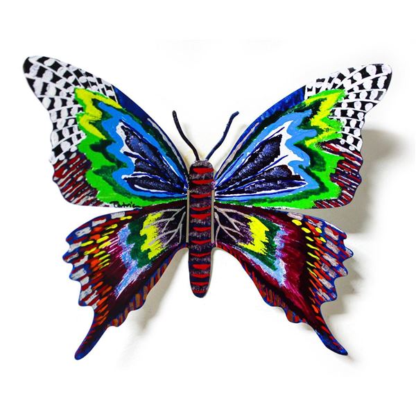 Patricia Govezensky- Original Painting on Cutout Steel "Butterfly CLXII"