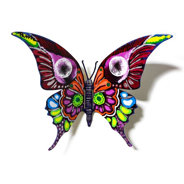 Patricia Govezensky- Original Painting on Cutout Steel "Butterfly CLXIV"