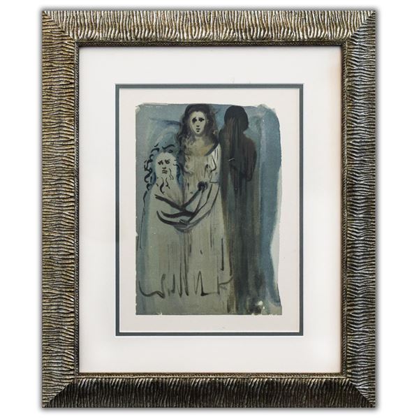 Salvador Dali- Original Color Woodcut on B.F.K. Rives Paper "Purgatory 16"