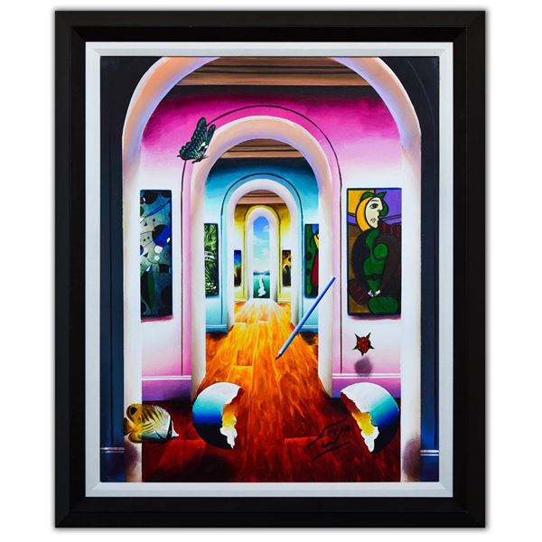 Ferjo- Original Oil on Canvas "Miro and Picasson Pink"