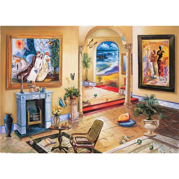 Alexander Astahov- Original Giclee on Canvas "Interior with Chagall"
