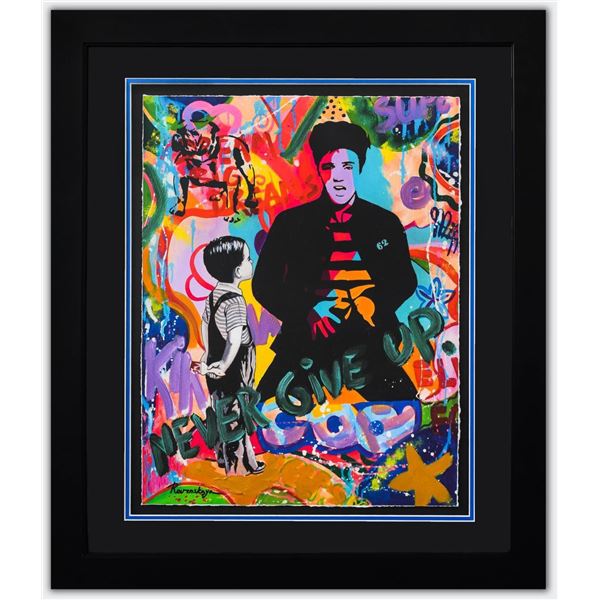Nastya Rovenskaya- Original Mixed Media on Paper "Dreaming"