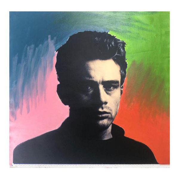 Steve Kaufman (1960-2010) "James Dean" Hand Signed and Numbered Limited Edition Hand Pulled silkscre