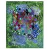 Image 1 : George Marlowe, "The Garden" Original Acrylic Painting on Canvas, Hand Signed with Letter of Authent