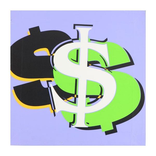 Steve Kaufman (1960-2010) "Dollar Sign (Purple)" Limited Edition Hand Pulled Silkscreen on Canvas, N