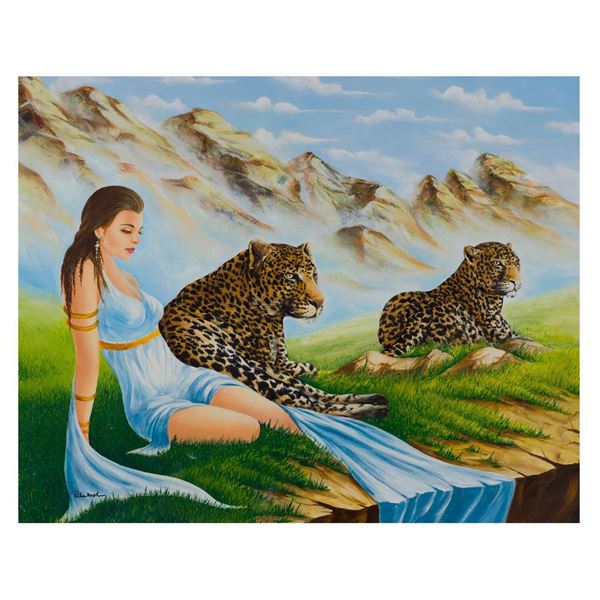 Eugene Poliarush- Original Oil on Canvas "Playing Together"