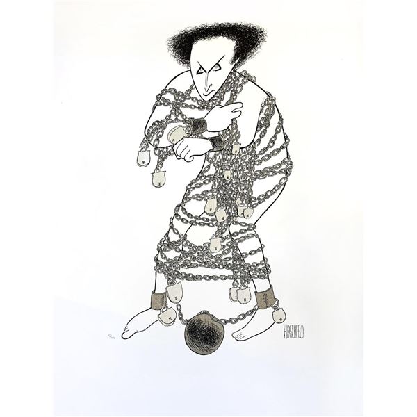 Al Hirschfeld- Original Lithograph on Paper "Houdini"
