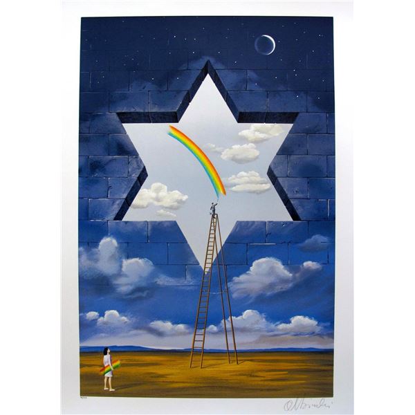 Rafal Olbinski- Hand Pulled Original Lithograph "Proclamation of Value"