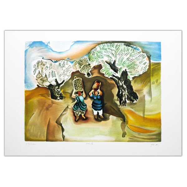 Nachum Gutman- Original Lithograph "Olive Pickers"