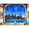 Image 2 : Ferjo- Original Oil on Canvas "A New York Evening"
