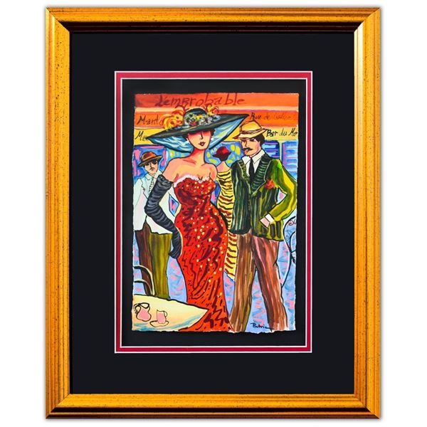Patricia Govezensky- Original Watercolor "Celebrity In Paris"