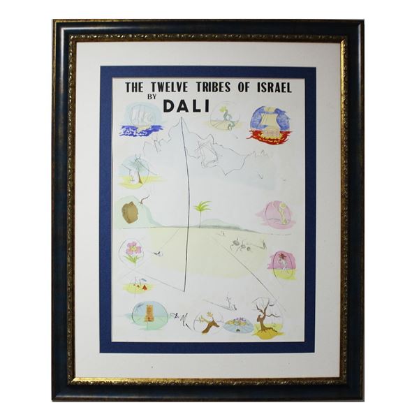 Salvador Dali- Lithograph "Twelve Tribes of Israel 1972"