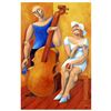 Image 1 : Yuroz, "The Cello" Hand Signed Limited Edition Serigraph with Certificate of Authenticity.