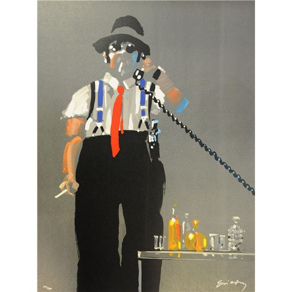 Waldemar Swierzy (1931-2013)- Hand Pulled Original Lithograph "Its a deal"