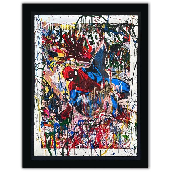 Mr. Brainwash- Mixed Media Hand Finished Silkscreen Serigraph "Spider-Man"