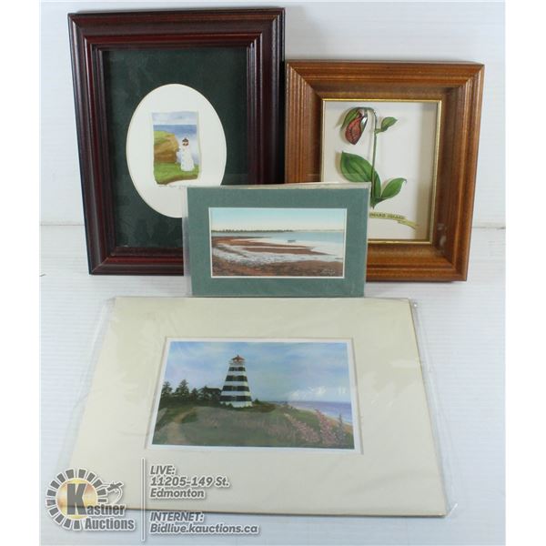 ORIGINAL FRAMED ART- BOX LOT ASSORTED