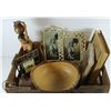 Image 1 : DECORATIVE WOOD & METAL ITEMS- ASST. BOX LOT