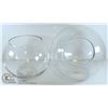 Image 1 : TERRARIUMS- LARGE ROUND GLASS SET OF 2