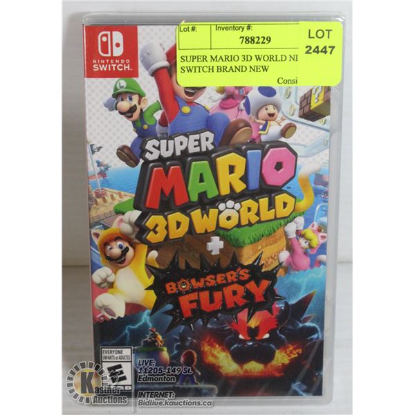 SUPER MARIO 3D WORLD NINTENDO SWITCH BRAND NEW