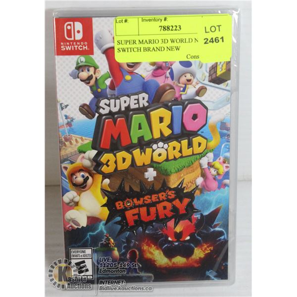 SUPER MARIO 3D WORLD NINTENDO SWITCH BRAND NEW