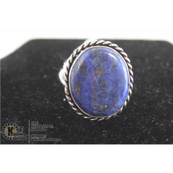 #122-NATURAL LAPIZ LAZULI RING SIZE 6.5