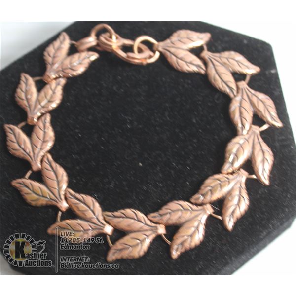 COPPER LEAF BREACELET
