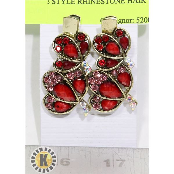 VINTAGE STYLE RHINESTONE HAIR CLAMPS