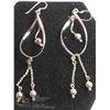 Image 1 : PAIR OF STERLING SILVER DANGLE EARRINGS