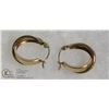 10K YELLOW GOLD DOUBLE HOOP EARRINGS