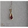 Image 1 : 10K GOLD DIAMOND SAPPHIRE PENDANT ON CHAIN