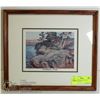 Image 1 : OAK FRAMED & MATTED ART SIGNED LEO MOL