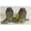 Image 1 : PAIR OLD OLD SILVER COWBOY BOOT / SPURS SALT &