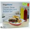 Image 1 : NEW CLASSIC DINER DISPENSERS & BASKET SET