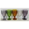 Image 1 : 5 PCS 7" DEPRESSION STYLE GOBLETS