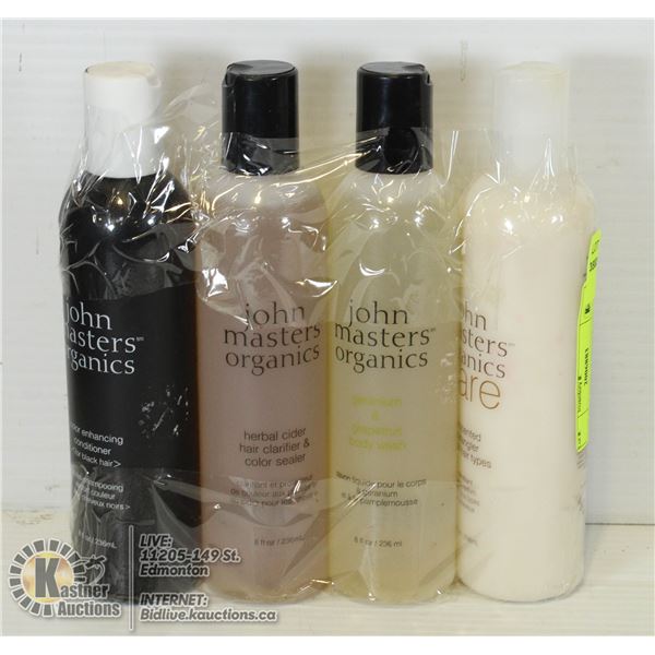 LOT OF 4 JOHN MASTERS ORGANICS HIGH END SKIN/HAIR