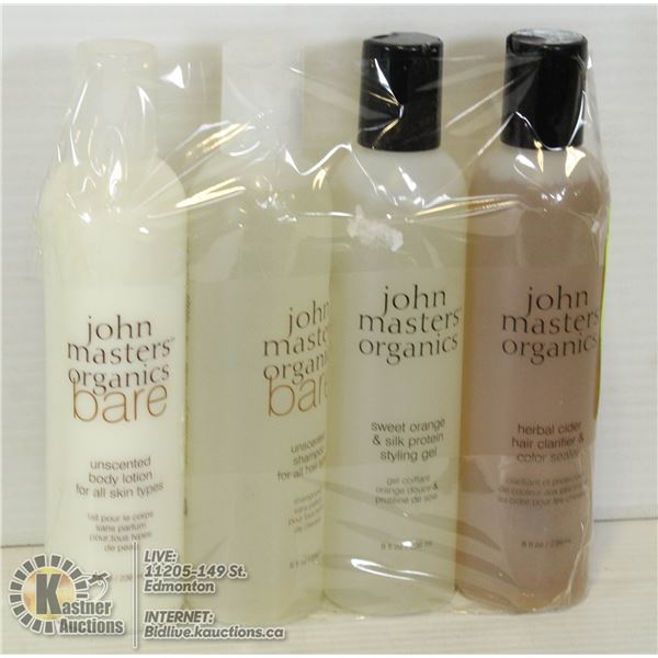 LOT OF 4 JOHN MASTERS ORGANICS HIGH END SKIN/HAIR