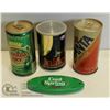 Image 1 : VINTAGE LOT FANTA & CANADA DRY CANS, ESSO OIL CAN